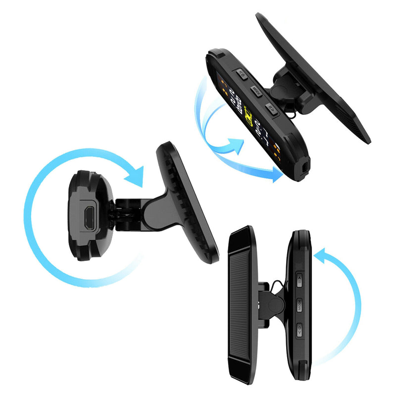 Wireless TPMS Solar Power LCD Tire Pressure Monitoring System w/ External Sensor