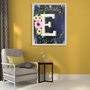 5D DIY Art Drawing Full Round Drill Flower Letter E Kit Diamond Painting
