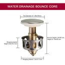 Universal Wash Basin Bounce Drain Filter Sink Drain Vanity Stopper Bathroom