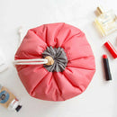 Nylon Drawstring Travel Cosmetic Bag Makeup Organizer Toiletry Bags (Red) A