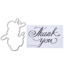 1Pc Silicone Thank You Stamp+Metal Cutting Dies Stencil Frame Scrapbooking Album
