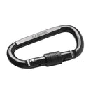 2 Pieces 30KN D Shape Carbon Steel Screw Locking Outdoor Climbing Carabiner
