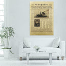 The New York Times History Poster Titanic Shipwreck Ret Old Paper Newspaper T1Y8