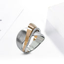 Creative Zircon Bow Cross Geometric Ring for Women Valentine Jewelry (7) A