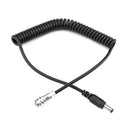 DC Plug Power Supply Cable Right Angle Spiral Cord for BMPCC 4K Camcorders