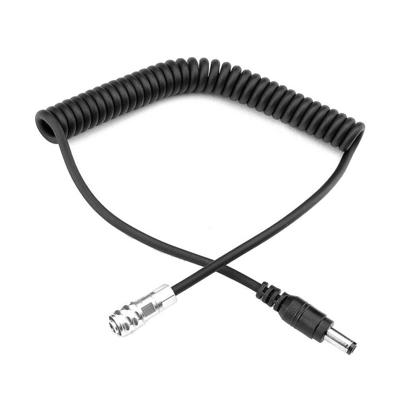 DC Plug Power Supply Cable Right Angle Spiral Cord for BMPCC 4K Camcorders