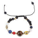 Universe Solar System Eight Planet Stone Beads Bracelet Chain Jewelry GiftsB Hn