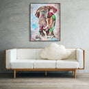 Painting By Numbers Kit DIY Color Elephant Canvas Oil Art Picture Craft