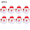 8 x Napkin Rings for Christmas Santa Dinner Table Decor Napkin Holder Newest Use