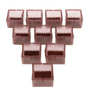 10x Floor Protector Chair Leg Caps Square Furniture Leg Feet Cover PVC Pads