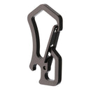 Carabiner Bottle Opener Keychain Keyring Quick Release Hanging Buckle Gray