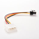 4 Pin Molex Male to 6 Pin PCI- Express PCIE Female Power Adapter Cable Cord ES