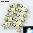 10x 5050 31mm 4SMD Car RV Interior Dome Festoon White LED Light Bulbs Lamp DC12V