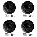 4pcs Black 2" Slam Latches Hatch Round with Lock 1/4'' Door for Marine Boat