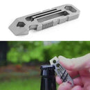 6 in 1 Tiny Ratchet Multi-Tool Key Chain KeyChain Keyring Bottle Opener Ruler m