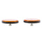 2pcs 2" Round Orange Reflector Universal For Motorcycle ATV Dirt Bike