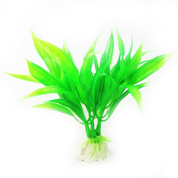 Water Grass Green Plant Ornament For Fish Tank Artificial Plastic Aquarium NEW
