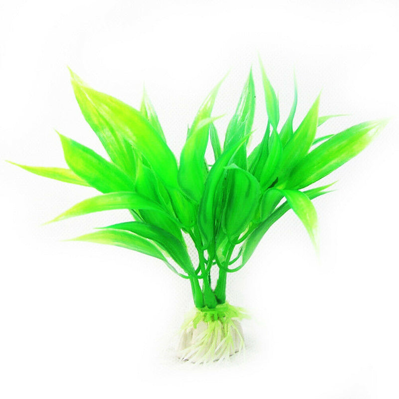 Water Grass Green Plant Ornament For Fish Tank Artificial Plastic Aquarium NEW