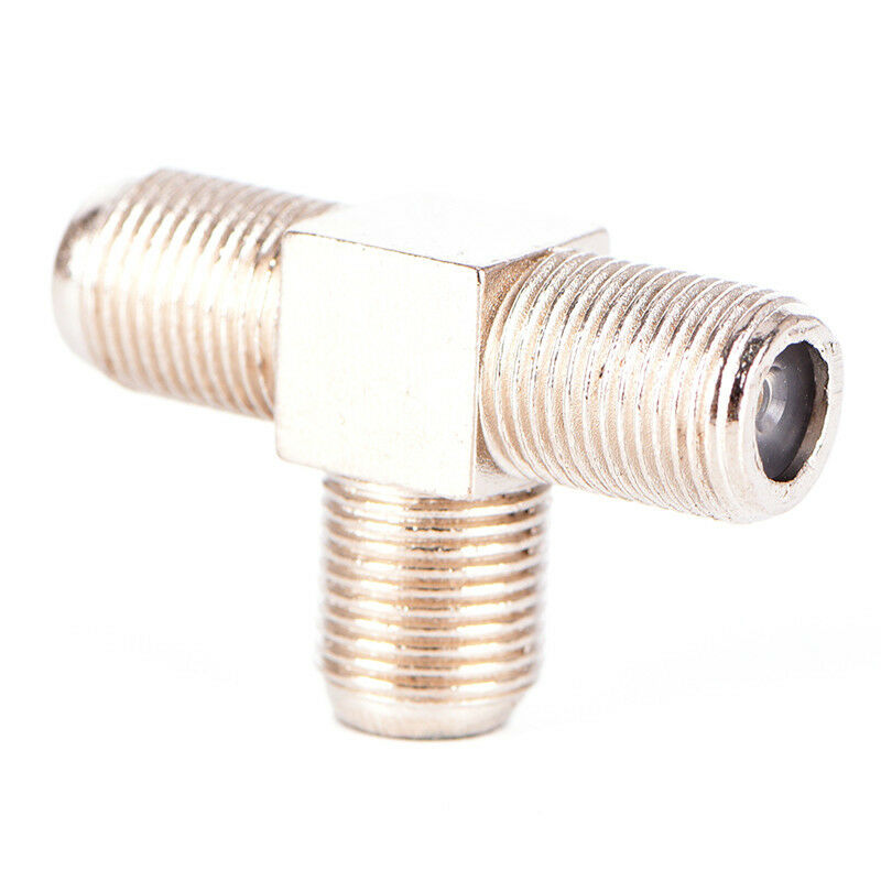 2PCS TV Aerial Cable Connector Male Coax Plug To Female Socket For TV M&~