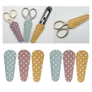 6Pcs Dotted Sewing Scissors Sheath Safety Scissors Protective Cover Colorful