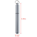 Keychain Waterproof Aluminum Medicine Drug Pill Box Bottle Holder Container ME