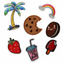7 Pcs 4 Styles Embroidery Sew Iron On Patch Badge DIY Bag Clothes Polyester L9L1