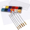 12 Color Face Body Art Painting Body Paint Oil Painting Tattoo Makeup Cosme I3I2