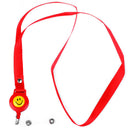 Smiley Face Lanyard Pattern Badge Holder Neck Strap Office Identification C Y3D9