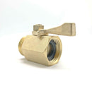 Super Heavy Duty 3/4" Brass Water Shut Off Valve Garden Hose Connector New