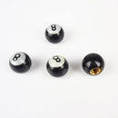 4pcs Pool 8 Ball Car Bike Suv Wheel Tire Tyre Air Dust Valve Stem Covers Caps 3c