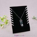 Necklace  Pendant Chain Display Holder Stand Velvet Easel Organizer Rack