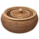 Rattan Weave Food Container Storage Box Handmade Organizer Kitchen Breathab