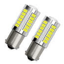 2x LED Bulbs BAY15D 33SMD 5730 6000K 1200LM Car Brake Interior Reading Lamp