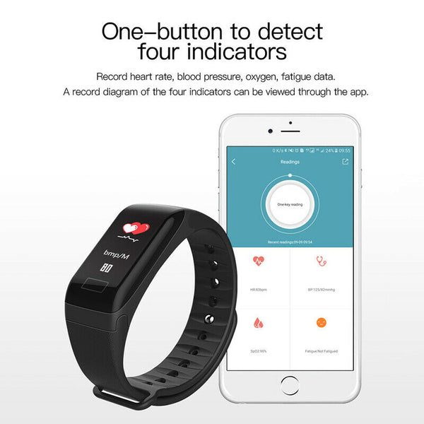 F1 smart bracelet color screen heart rate blood pressure exercise step wate K7O7