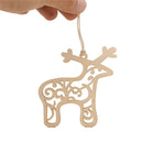 6Pcs New Christmas Tree Ornaments Hanging Xmas Tree Party Decor Wooden Pendant