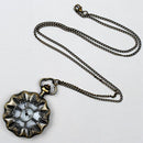 Retro Palace Wind Large Lotus Leaf White Pocket Watch Supply Fashion Antiqu T3Y3