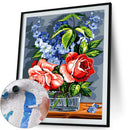 Painting By Numbers Kit DIY Gorgeous Flower Canvas Oil Art Picture Craft