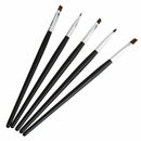 5Pcs Pro Durable Nail Art Brush Acrylic UV Gel Salon Kit Tool Dotting Flat L5X9