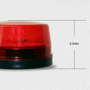 Red Round LED Strobe Beacon Rooftop Emergency Warning Flashing Light Lamps A9N9