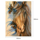 5D DIY Full Drill Diamond Painting Horse Head Cross Stitch Embroidery Decor K