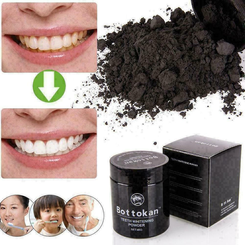 45g Teeth Whitening Powder Natural Organic Activated Charcoal Bamboo Toothp S6X9
