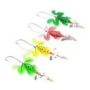 Lot 4pcs Rubber Frog Soft Fishing Lures Bass  Spinner Sinking 9cm 3-9/16inch 3C