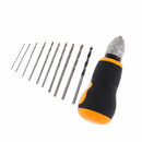 Micro Mini Portable Small Hand Drill + 10pcs Twist Drill Bits set Tool 0.8-3.0m
