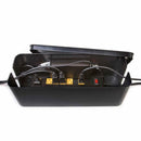 16" Cable Management Box Extension Lead Charger Hide Organiser Tidy Black