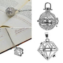 2Set Brass Siilver Beads Cage Pendant Beads DIY Women Girls Fashion Jewelry