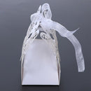 50pcs Butterfly Wedding Favour Box Birthday Party Gifts Candy Boxes (White) T6N7