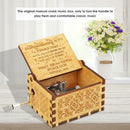 Retro Carved Hand Cranked Music Box Wooden Manual Birthday Gift Home Decor