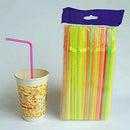 5X(100 pcs Disposable Drinking Straws, Plastic Drinking Straws for Birthda I4V5)