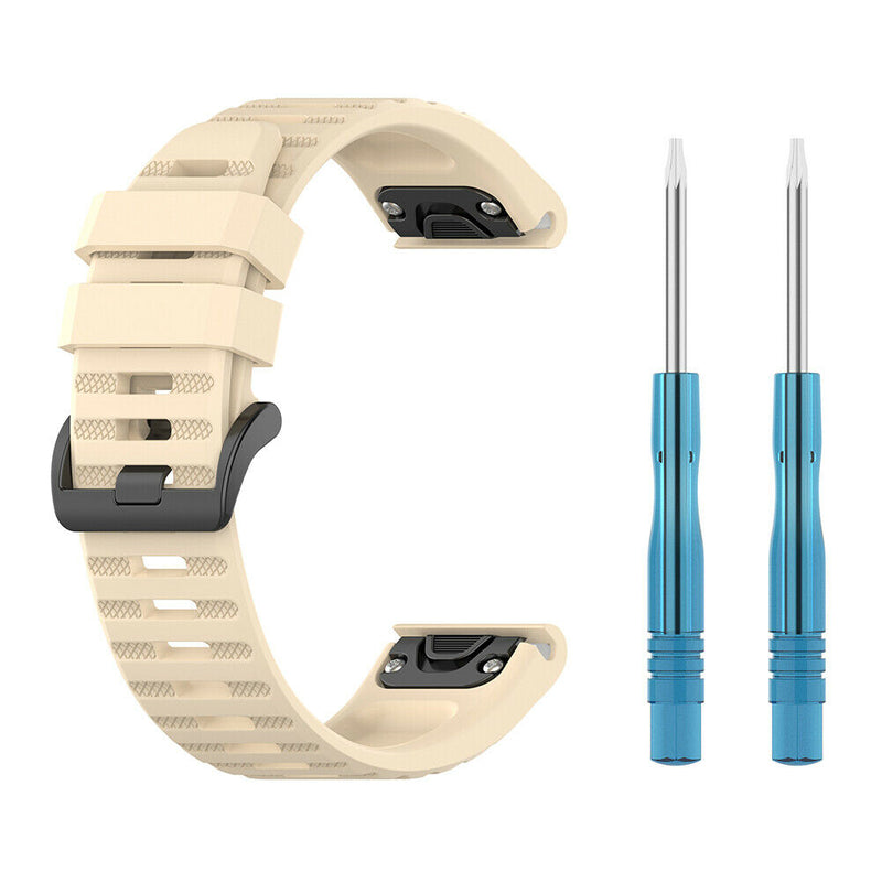 22mm Silicone Wrist Strap Quick Release Adjustable Watch Band for Garmin Fenix 6