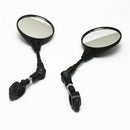 Motorcycle Rearview Side Mirror Black Round For 22mm Bar Scooter Street Bike
